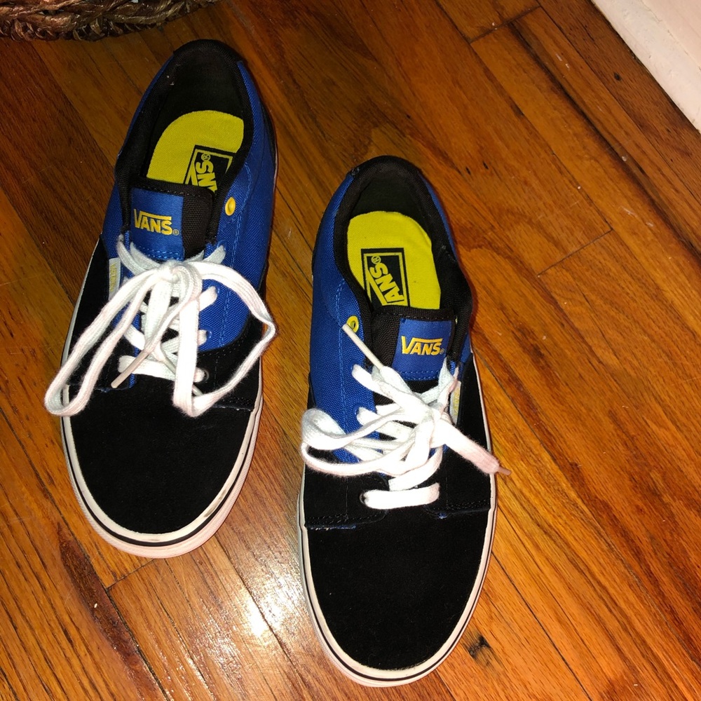 Vans sneakers. Black/white/Blue. Size 5 youth.